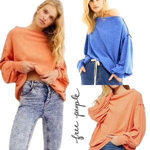 NEW Free People Ribbed Oversized Main Squeeze Hacci Top